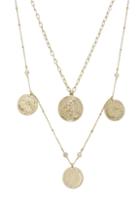 Women's Ettika Set Of 2 Coin Pendant Necklaces
