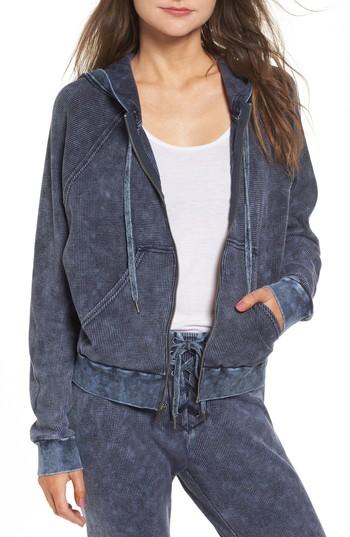Women's Splendid Zip Hoodie - Blue