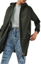 Women's Topshop Airtex Overlay Wool Blend Coat