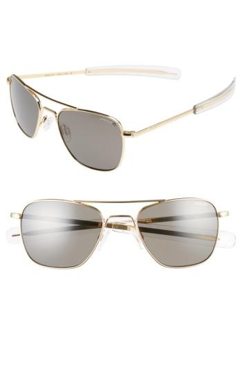 Men's Randolph Engineering 52mm Polarized Aviator Sunglasses - 23 K Gold