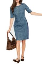 Women's Boden Rhea Denim Contrast Dress - Blue