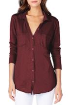 Women's Michael Stars Knit Shirt, Size - Red