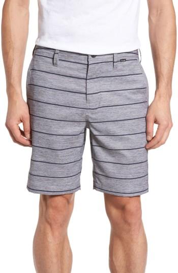 Men's Hurley Stripe Dri-fit Shorts - Grey