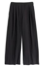 Women's J.crew Wide Leg Cropped Pants - Black