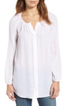 Women's Ag The Winters Silk Crepe Shirt - White
