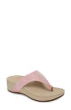 Women's Vionic Naples Embellished V-strap Wedge Flip Flop M - Pink