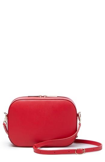 Pop & Suki Bigger Leather Camera Bag - Red