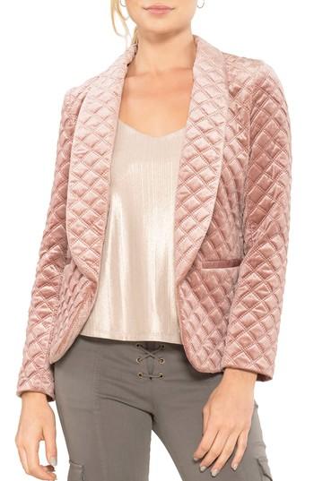 Women's Willow & Clay Quilted Blazer, Size - Pink