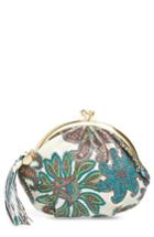 Women's Hobo Twirl Leather Coin Pouch - Green
