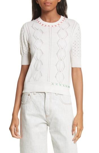Women's Carven Wool Sweater - White