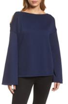 Women's Caslon Shoulder Detail Knit Top, Size - Blue