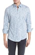 Men's Stone Rose Contemporary Fit Print Sport Shirt (m) - Blue