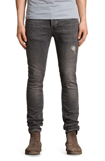 Men's Allsaints Raveline Skinny Fit Jeans - Grey