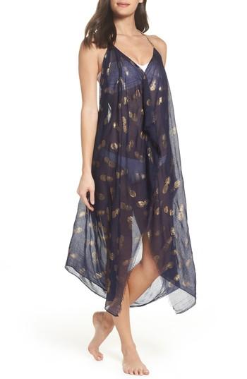Women's Pool To Party Beach To Street Cover-up Maxi Dress, Size - Blue/green