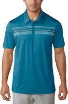 Men's Adidas Chest Stripe Golf Polo, Size - Blue