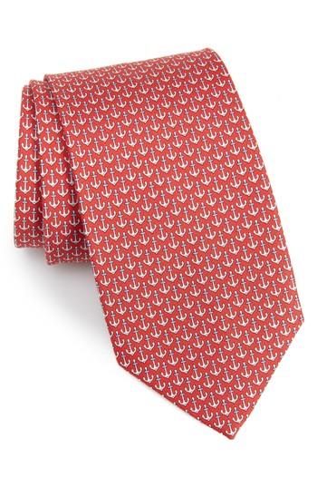 Men's Salvatore Ferragamo Encora Silk Tie, Size - Red