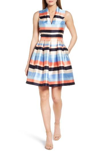 Women's Vince Camuto Pleated Fit & Flare Dress
