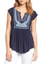 Women's Lucky Brand Embroidered Bib Top
