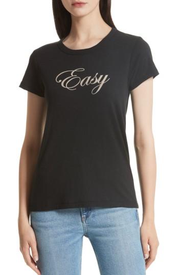 Women's Rag & Bone/jean Easy Graphic Tee, Size - Black