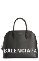 Balenciaga Ville Logo Leather Satchel -