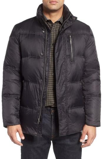 Men's Cole Haan Quilted Jacket With Convertible Neck Pillow