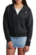 Women's Champion Reverse Weave Zip Up Hoodie - Black