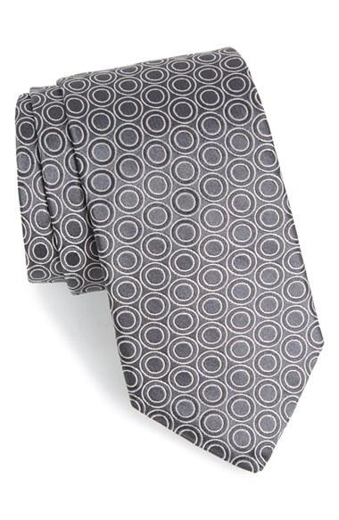 Men's Ted Baker London Geometric Silk Tie, Size - Grey