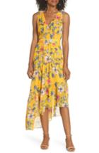 Women's Eliza J Sleeveless Asymmetric Hem Midi Dress - Yellow