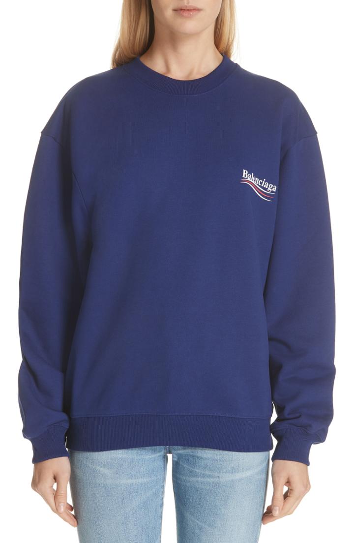 Women's Balenciaga Campaign Logo Sweatshirt