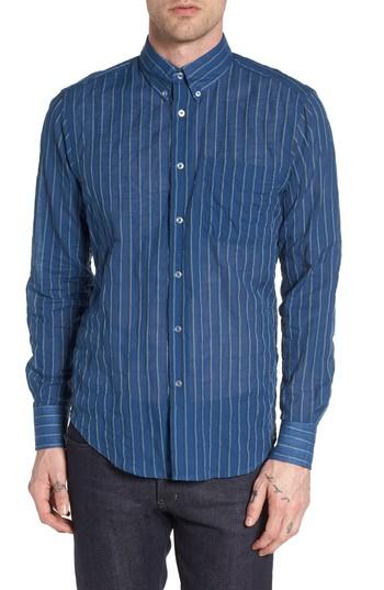 Men's Naked & Famous Summertime Vintage Shirt - Blue