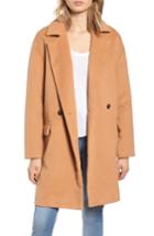 Women's Leith Oversize Double Breasted Coat, Size - Brown