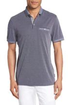 Men's Ted Baker London Shapiro Extra Trim Fit Oxford Polo (s) - Blue