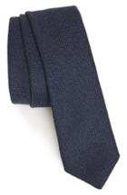 Men's Eleventy Solid Wool Tie, Size - Blue