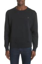 Men's Acne Studios Fairview Face Crewneck Sweatshirt - Black