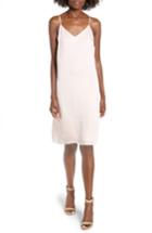 Women's Love, Fire Hammered Satin Midi Slipdress - Pink