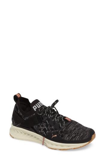 Women's Puma Ignite Evoknit Low Sneaker .5 M - Black