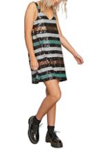 Women's Volcom Seek Whence Sequin Stripe Dress - Black