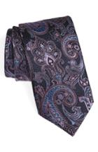 Men's Ermenegildo Zegna Paisley Silk Tie, Size X-long - Blue