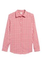 Women's Caslon Button Front Shirt, Size - Red