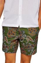Men's Topman Slim Fir Paisley Print Shorts