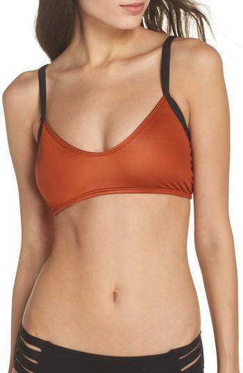 Women's Zella Ladder Back Bikini Top - Metallic
