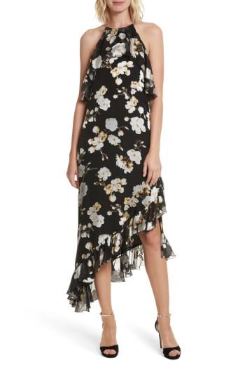 Women's Alice + Olivia Fabiola Asymmetrical Ruffle A-line Dress