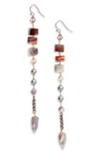 Women's Cynthia Desser Botswana Agate Linear Earrings