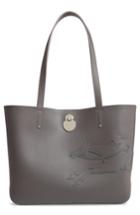 Longchamp Small Shop-it Leather Tote - Grey