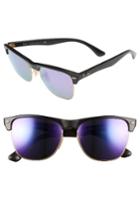 Men's Ray-ban 'highstreet' 57mm Sunglasses - Demi Shiny Black/ Purple