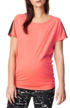Women's Noppies Feline Athletic Maternity Tee, Size - Coral