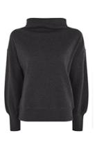 Women's Topshop Boutique Slash Neck Sweatshirt Us (fits Like 0) - Grey