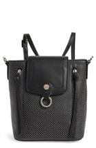 Lodis Los Angeles Hailey Convertible Rfid Leather Backpack - Black