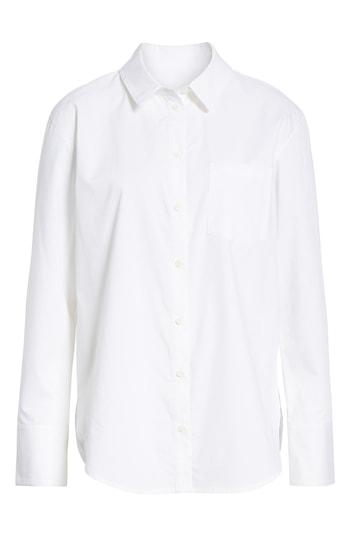 Women's Treasure & Bond Boyfriend Oxford Shirt, Size - White