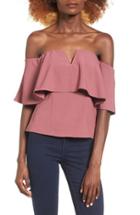 Women's Leith Off The Shoulder Top - Burgundy